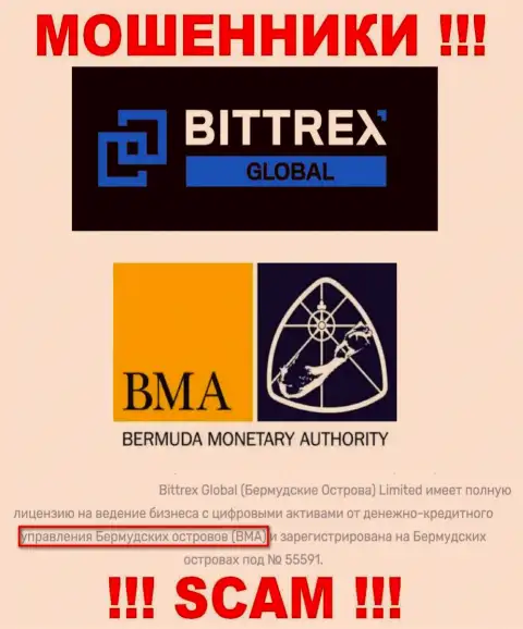 И организация Bittrex и ее регулятор: BMA, являются мошенниками