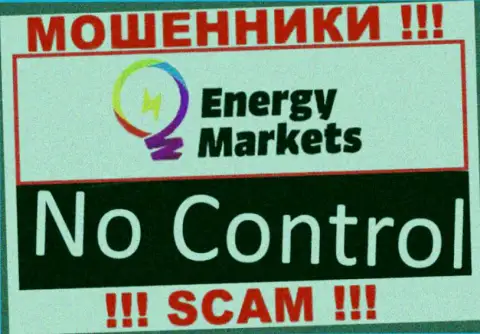 У конторы Energy Markets отсутствует регулятор - это МОШЕННИКИ !