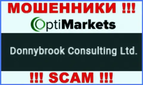 Жулики Opti Market пишут, что Donnybrook Consulting Ltd владеет их разводняком