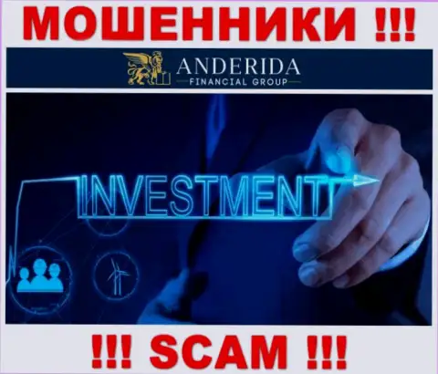 AnderidaGroup Com обманывают, оказывая незаконные услуги в области Investing