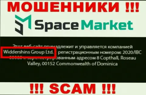 На официальном веб-портале Space Market сказано, что указанной конторой владеет Widdershins Group Ltd
