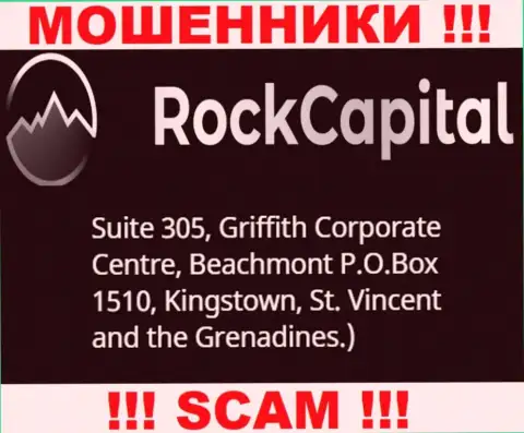 За надувательство клиентов мошенникам Rocks Capital Ltd ничего не будет, поскольку они засели в оффшоре: Suite 305 Griffith Corporate Centre, Kingstown, P.O. Box 1510 Beachmout Kingstown, St. Vincent and the Grenadines