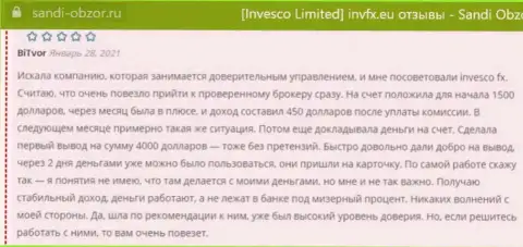 Объективные отзывы игроков об ФОРЕКС дилинговой компании INVFX Eu, размещенные на web-ресурсе Sandi Obzor Ru