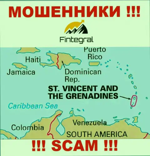 Сент-Винсент и Гренадины - здесь юридически зарегистрирована жульническая компания Fintegral