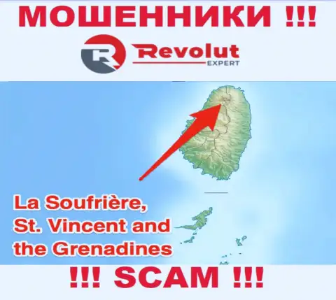 Компания РеволютЭксперт это интернет обманщики, базируются на территории St. Vincent and the Grenadines, а это офшор